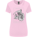 Wasted Life Grim Reaper Gothic Biker Skull Womens Wider Cut T-Shirt Light Pink