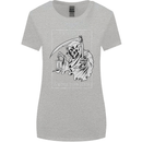 Wasted Life Grim Reaper Gothic Biker Skull Womens Wider Cut T-Shirt Sports Grey