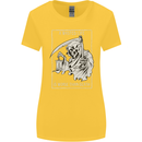 Wasted Life Grim Reaper Gothic Biker Skull Womens Wider Cut T-Shirt Yellow