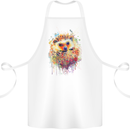 Watercolour Hedgehog Cotton Apron 100% Organic White