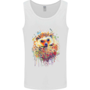 Watercolour Hedgehog Mens Vest Tank Top White