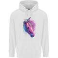 Watercolour Horse Mens Hoodie White