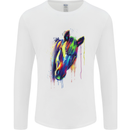 Watercolour Horse Mens Long Sleeve T-Shirt White
