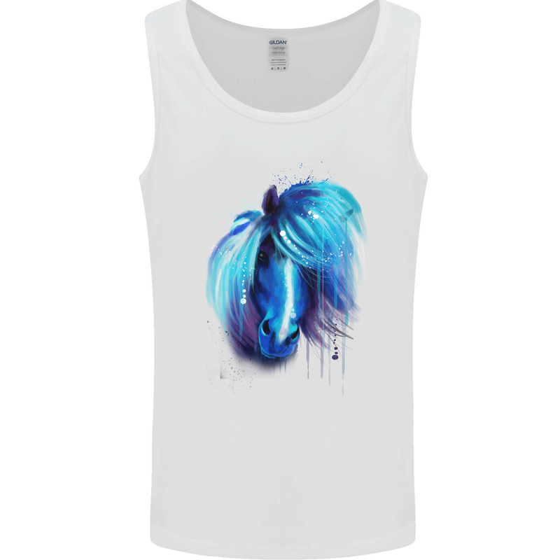 Watercolour Horse Mens Vest Tank Top White