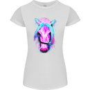 Watercolour Horse Womens Petite Cut T-Shirt White