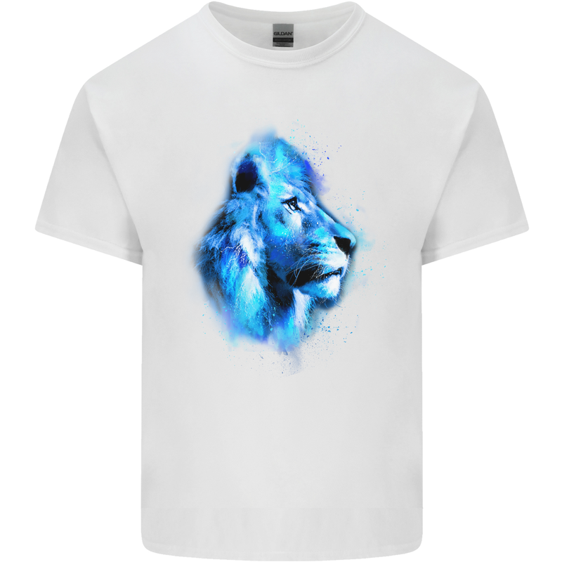Watercolour Lion Kids T-Shirt Childrens White
