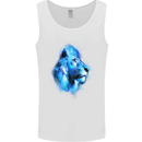 Watercolour Lion Mens Vest Tank Top White