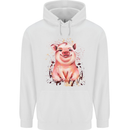 Watercolour Pig Childrens Kids Hoodie White
