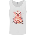 Watercolour Pig Mens Vest Tank Top White