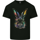 Watercolour Rabbit Bunny Kids T-Shirt Childrens Black