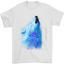 Watercolour Wolf Mens T-Shirt Cotton Gildan White