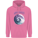 Wave Chaser Surfing Surfer Childrens Kids Hoodie Azalea