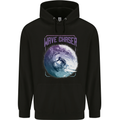 Wave Chaser Surfing Surfer Childrens Kids Hoodie Black