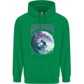 Wave Chaser Surfing Surfer Childrens Kids Hoodie Irish Green