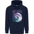 Wave Chaser Surfing Surfer Childrens Kids Hoodie Navy Blue
