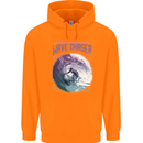 Wave Chaser Surfing Surfer Childrens Kids Hoodie Orange