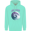 Wave Chaser Surfing Surfer Childrens Kids Hoodie Peppermint