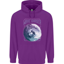 Wave Chaser Surfing Surfer Childrens Kids Hoodie Purple