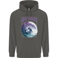 Wave Chaser Surfing Surfer Childrens Kids Hoodie Storm Grey