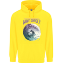 Wave Chaser Surfing Surfer Childrens Kids Hoodie Yellow