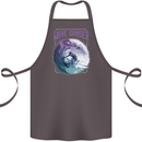 Wave Chaser Surfing Surfer Cotton Apron 100% Organic Dark Grey