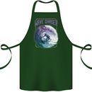 Wave Chaser Surfing Surfer Cotton Apron 100% Organic Forest Green