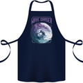Wave Chaser Surfing Surfer Cotton Apron 100% Organic Navy Blue