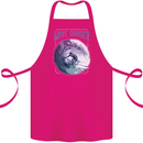 Wave Chaser Surfing Surfer Cotton Apron 100% Organic Pink