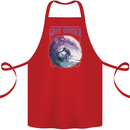 Wave Chaser Surfing Surfer Cotton Apron 100% Organic Red