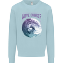 Wave Chaser Surfing Surfer Kids Sweatshirt Jumper Light Blue