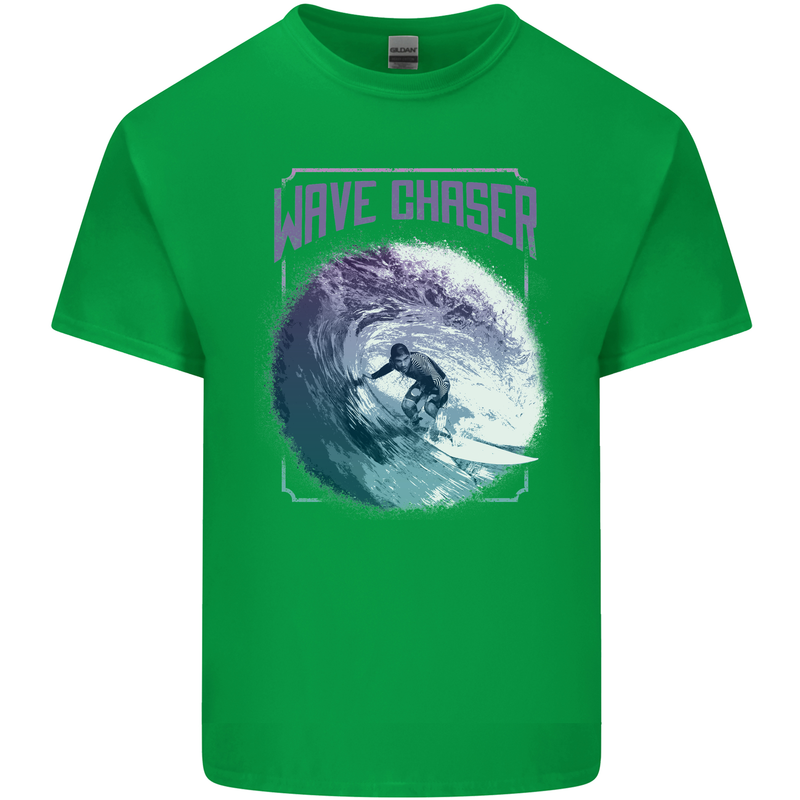 Wave Chaser Surfing Surfer Kids T-Shirt Childrens Irish Green