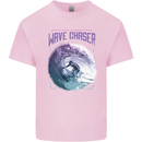 Wave Chaser Surfing Surfer Kids T-Shirt Childrens Light Pink