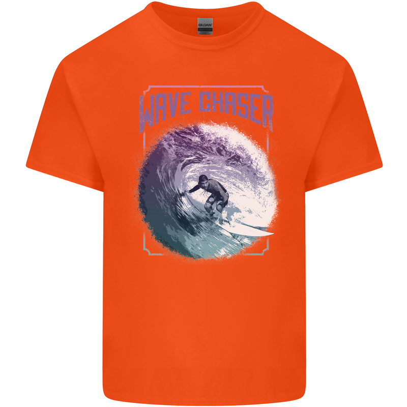 Wave Chaser Surfing Surfer Kids T-Shirt Childrens Orange