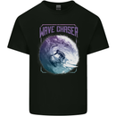 Wave Chaser Surfing Surfer Mens Cotton T-Shirt Tee Top Black