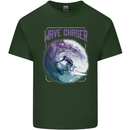 Wave Chaser Surfing Surfer Mens Cotton T-Shirt Tee Top Forest Green
