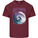 Wave Chaser Surfing Surfer Mens Cotton T-Shirt Tee Top Maroon