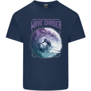 Wave Chaser Surfing Surfer Mens Cotton T-Shirt Tee Top Navy Blue