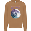 Wave Chaser Surfing Surfer Mens Sweatshirt Jumper Caramel Latte