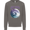 Wave Chaser Surfing Surfer Mens Sweatshirt Jumper Charcoal