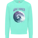 Wave Chaser Surfing Surfer Mens Sweatshirt Jumper Peppermint