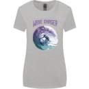 Wave Chaser Surfing Surfer Womens Wider Cut T-Shirt Sports Grey
