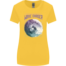 Wave Chaser Surfing Surfer Womens Wider Cut T-Shirt Yellow