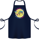 We Are Here LGBT Cotton Apron 100% Organic Navy Blue