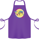 We Are Here LGBT Cotton Apron 100% Organic Purple