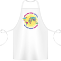 We Are Here LGBT Cotton Apron 100% Organic White