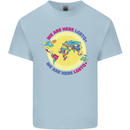 We Are Here LGBT Kids T-Shirt Childrens Light Blue