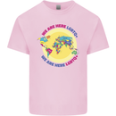 We Are Here LGBT Kids T-Shirt Childrens Light Pink