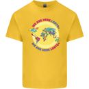 We Are Here LGBT Kids T-Shirt Childrens Yellow