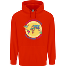 We Are Here LGBT Mens 80% Cotton Hoodie Bright Red