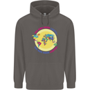 We Are Here LGBT Mens 80% Cotton Hoodie Charcoal